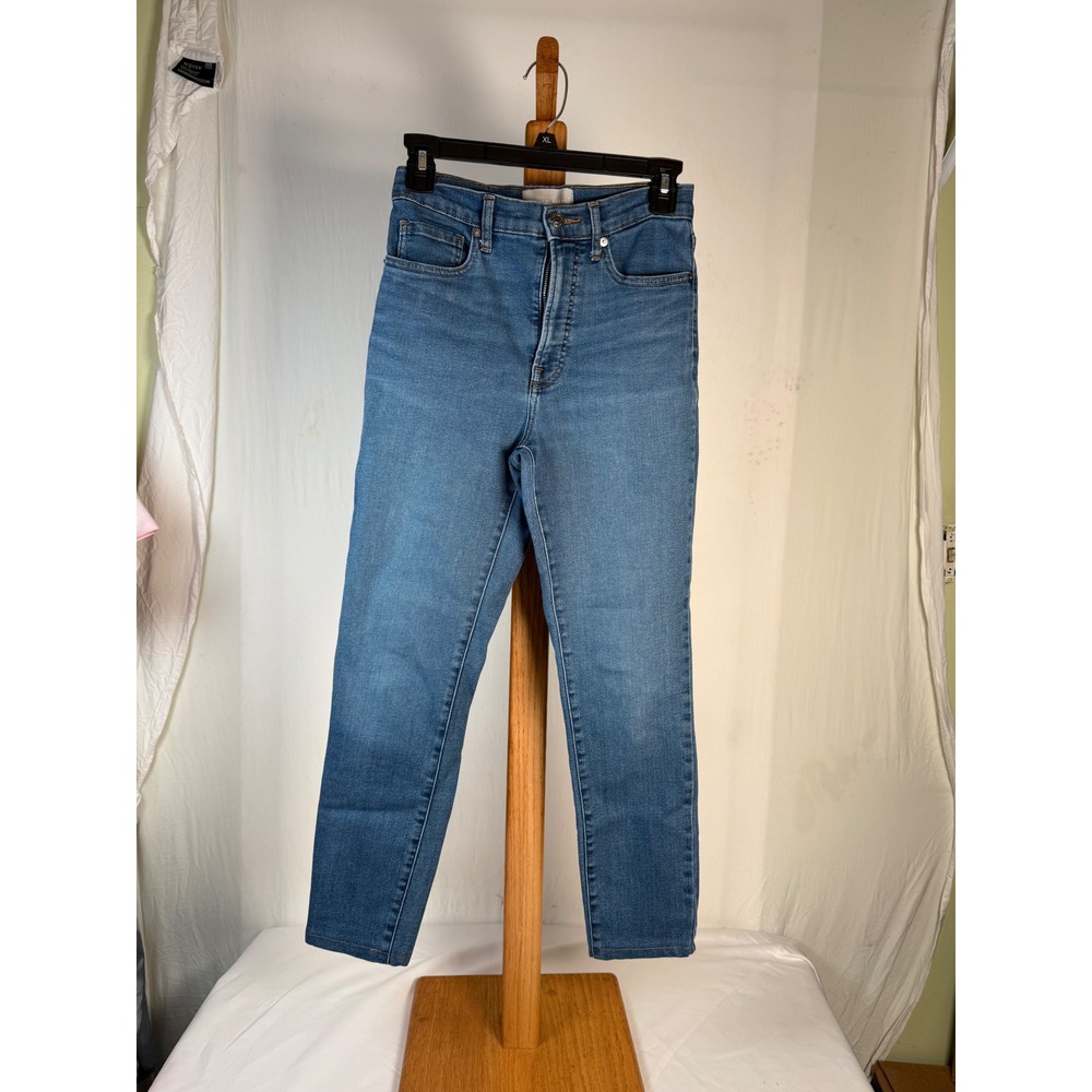Everlane High Rise Skinny Jeans Blue Medium Wash Denim Womens 26 Inseam
